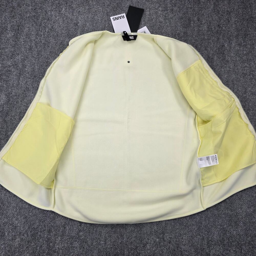 RAINS Vest Unisex Small Yellow Breathable Insulated Water Repellent Fleece - Picture 12 of 16